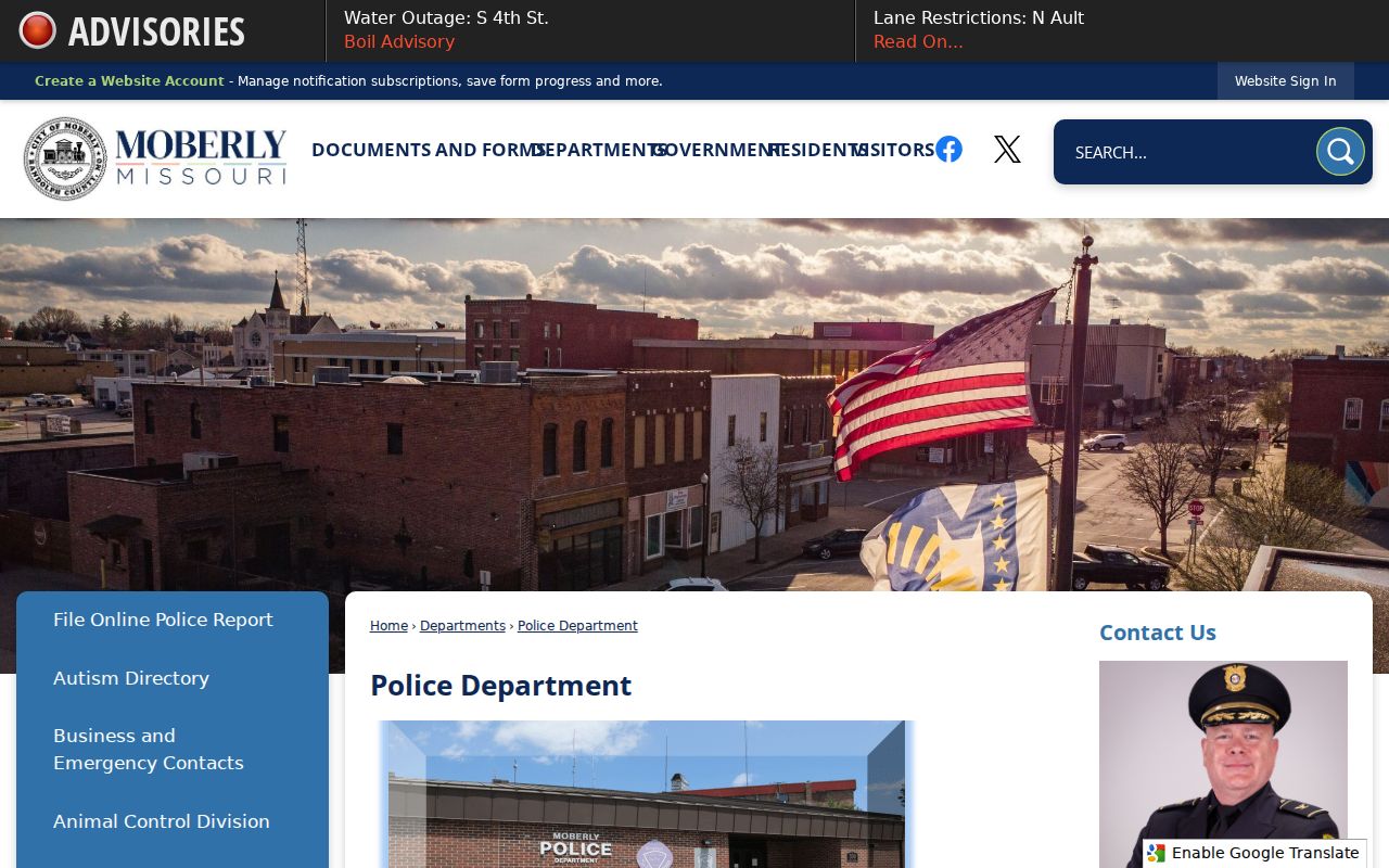 Moberly police and investigations directory