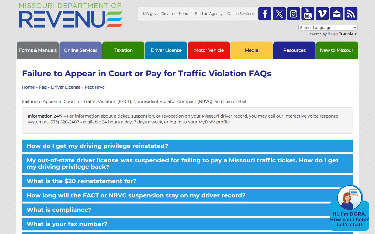 Moberly Case.net ticket instructions