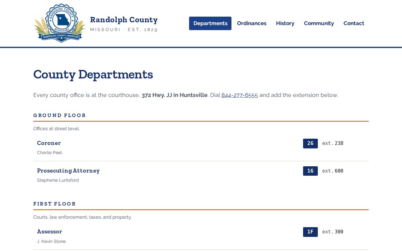 Randolph County Sheriff public lobby information